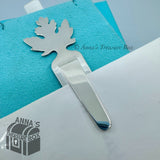 Tiffany & Co. 925 Silver Makers Maple Leaf Bookmark (box, pouch, ribbon)