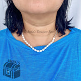 Tiffany & Co. 925 Silver 7-8mm Pearl Toggle 18" Necklace (pouch)