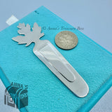 Tiffany & Co. 925 Silver Makers Maple Leaf Bookmark (box, pouch, ribbon)