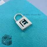 Tiffany & Co. 925 Silver Letter E Adjustable Padlock Charm (pouch)