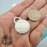 Tiffany & Co. 925 Silver Large Engravable Blank Round Tag Mens Pendant (pouch)