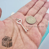 Tiffany & Co. 925 Silver Mini 1" Heart T Key (pouch)