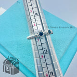 Tiffany & Co. 925 Silver Ziegfeld Black Spinel Bead Band Sz. 6.75 Ring (pouch)