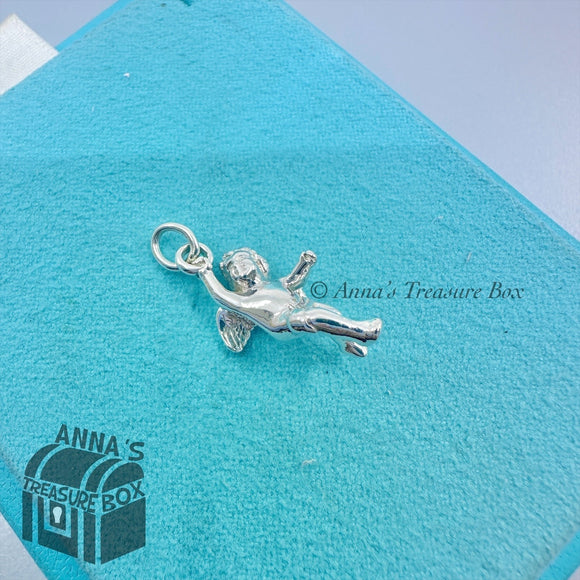 Tiffany & Co. 925 Silver 3D Angel Cherub Charm (pouch)