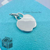 Tiffany & Co. 925 Silver VINTAGE 2D Apple Charm Pendant (pouch)