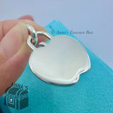 Tiffany & Co. 925 Silver VINTAGE 2D Apple Charm Pendant (pouch)
