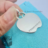 Tiffany & Co. 925 Silver VINTAGE 2D Apple Charm Pendant (pouch)