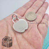 Tiffany & Co. 925 Silver VINTAGE 2D Apple Charm Pendant (pouch)