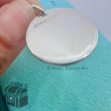 Tiffany & Co. 925 Silver VINTAGE Blank Round Tag 25mm Charm (pouch)