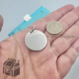 Tiffany & Co. 925 Silver VINTAGE Blank Round Tag 25mm Charm (pouch)