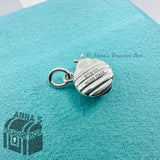 Tiffany & Co. 925 Silver Blue Enamel Ladybug Charm Pendant (box, pouch, ribbon)