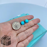 Tiffany & Co. 925 Silver 8mm Amazonite Gemstone Earrings (pouch)