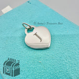Tiffany & Co. 925 Silver Letter J Alphabet Initial Heart Tag Pendant Charm (pch)
