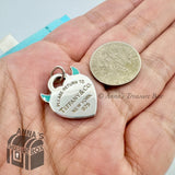 Return to Tiffany & Co. 925 Silver + Blue Enamel Devil Charm Pendant (pouch)