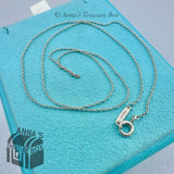 Tiffany & Co. 925 Silver 1mm Classic Chain 18" Necklace #1 (generic box)