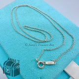 Tiffany & Co. 925 Silver 1mm Classic Chain 16" Necklace #3 (generic box)