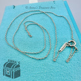 Tiffany & Co. 925 Silver 1mm Classic Chain 18" Necklace #1 (generic box)