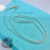 Tiffany & Co. 925 Silver 1mm Classic Chain 16" Necklace #3 (generic box)