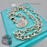 Tiffany & Co. 925 Silver VINTAGE RTT Oval Tag Choker 15.75" Necklace #3 (boxset)