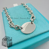 Tiffany & Co. 925 Silver VINTAGE RTT Oval Tag Choker 15.75" Necklace #3 (boxset)
