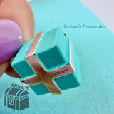 Tiffany & Co. 925 Silver Blue Enamel Gift Box Charm NEW VERSION (pouch)