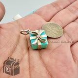 Tiffany & Co. 925 Silver Blue Enamel Gift Box Charm NEW VERSION (pouch)