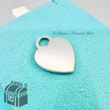 Tiffany & Co. 925 Silver Custom Engraved Snowflake Heart Tag Charm Pendant