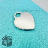 Tiffany & Co. 925 Silver Custom Engraved Snowflake Heart Tag Charm Pendant