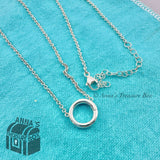 Tiffany & Co. 925 Silver Charm Clasping Link Adjustable 16-18" Necklace #2 (pch)