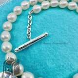Tiffany & Co. 925 Silver 7-8mm Pearl Toggle 18" Necklace (pouch)