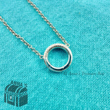 Tiffany & Co. 925 Silver Charm Clasping Link Adjustable 16-18" Necklace #2 (pch)