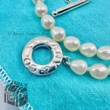 Tiffany & Co. 925 Silver 7-8mm Pearl Toggle 18" Necklace (pouch)