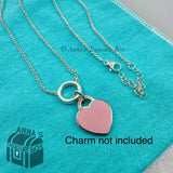 Tiffany & Co. 925 Silver Charm Clasping Link Adjustable 16-18" Necklace #2 (pch)
