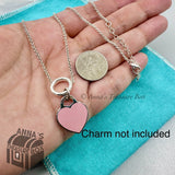 Tiffany & Co. 925 Silver Charm Clasping Link Adjustable 16-18" Necklace #2 (pch)