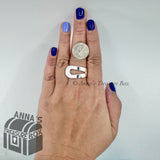 Tiffany & Co. 925 Silver Out of Retirement Loop Ring Size 6.5 (box, pch, rbn)