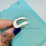 Tiffany & Co. 925 Silver Out of Retirement Loop Ring Size 6.5 (box, pch, rbn)