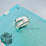 Tiffany & Co. 925 Silver Out of Retirement Loop Ring Size 6.5 (box, pch, rbn)