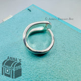 Tiffany & Co. 925 Silver Out of Retirement Loop Ring Size 6.5 (box, pch, rbn)