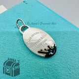 Return To Tiffany & Co. Medium Black Splash Oval Charm (pouch)