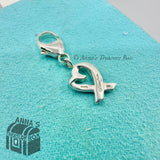 Tiffany & Co. 925 Silver Loving Heart Lobster Clasp Charm Picasso (pouch)