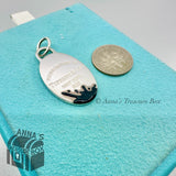 Return To Tiffany & Co. Medium Black Splash Oval Charm (pouch)