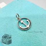 Tiffany & Co. 925 Silver Twist Anchor Charm Pendant Boat Sailing (pouch)
