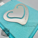 Tiffany & Co. 925 Silver Elsa Peretti Open Heart Bookmark (pouch)