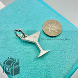 Tiffany & Co. 925 Silver Olive Martini Glass Charm (pouch)
