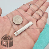 Tiffany & Co. 925 Silver Paloma Picasso Loving Heart Bar 16" Necklace (pouch)