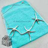 Tiffany & Co. 925 Silver Elsa Peretti Triple Starfish 18" Necklace(bx, pch, rbn)