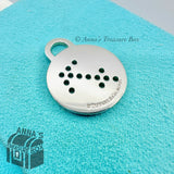 Return To Tiffany & Co. 925 Silver LARGE Zodiac Sagittarius Round Charm (pouch)