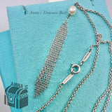 Tiffany & Co. 925 Silver Peretti Pearl Mesh Pendant 16" Necklace (box, pch, rbn)