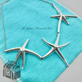 Tiffany & Co. 925 Silver Elsa Peretti Triple Starfish 18" Necklace(bx, pch, rbn)