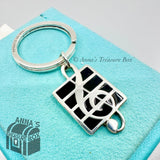Tiffany & Co. 925 Silver VINTAGE Music Treble Clef Key Ring Keychain (pouch)